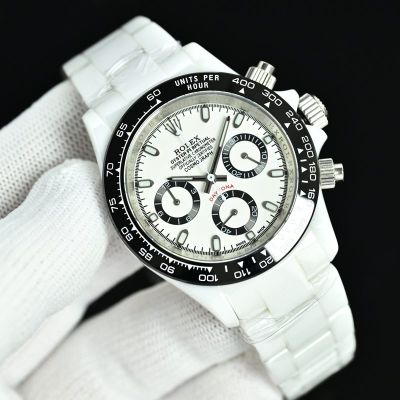 Rolex Daytona 43mm Japan Quartz Movement Men Luminous White/Green/Blue Face Watch